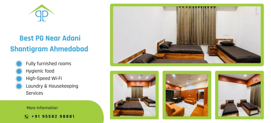 affordable pg near adani university ahmedabad pg with food near shantigram ahmedabad